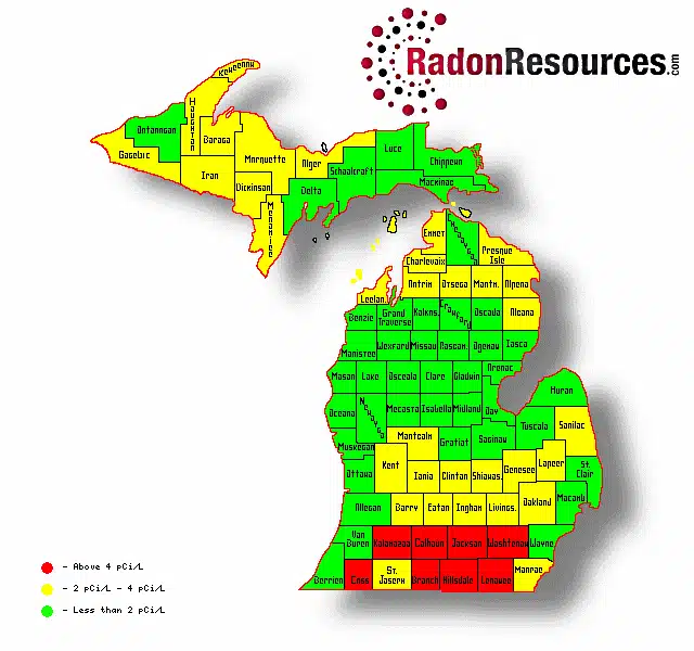 Michigan_Radon_Zones